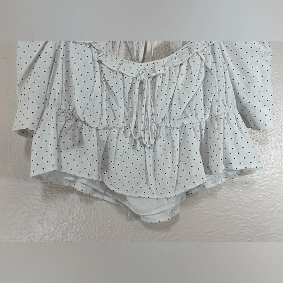 Revolve Majorelle Vivien Floral Blouse Top in White Women’s Large Spring Summer - Picture 9 of 16